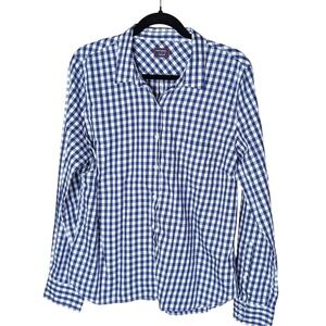 UNTUCKit Blue & White Gingham‎ Check Button-Down Shirt Size 14 (Slim Fit)